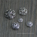 Vintage 925 Sterling Silver hollow Flower Bead Caps Accessories For Jewelry making